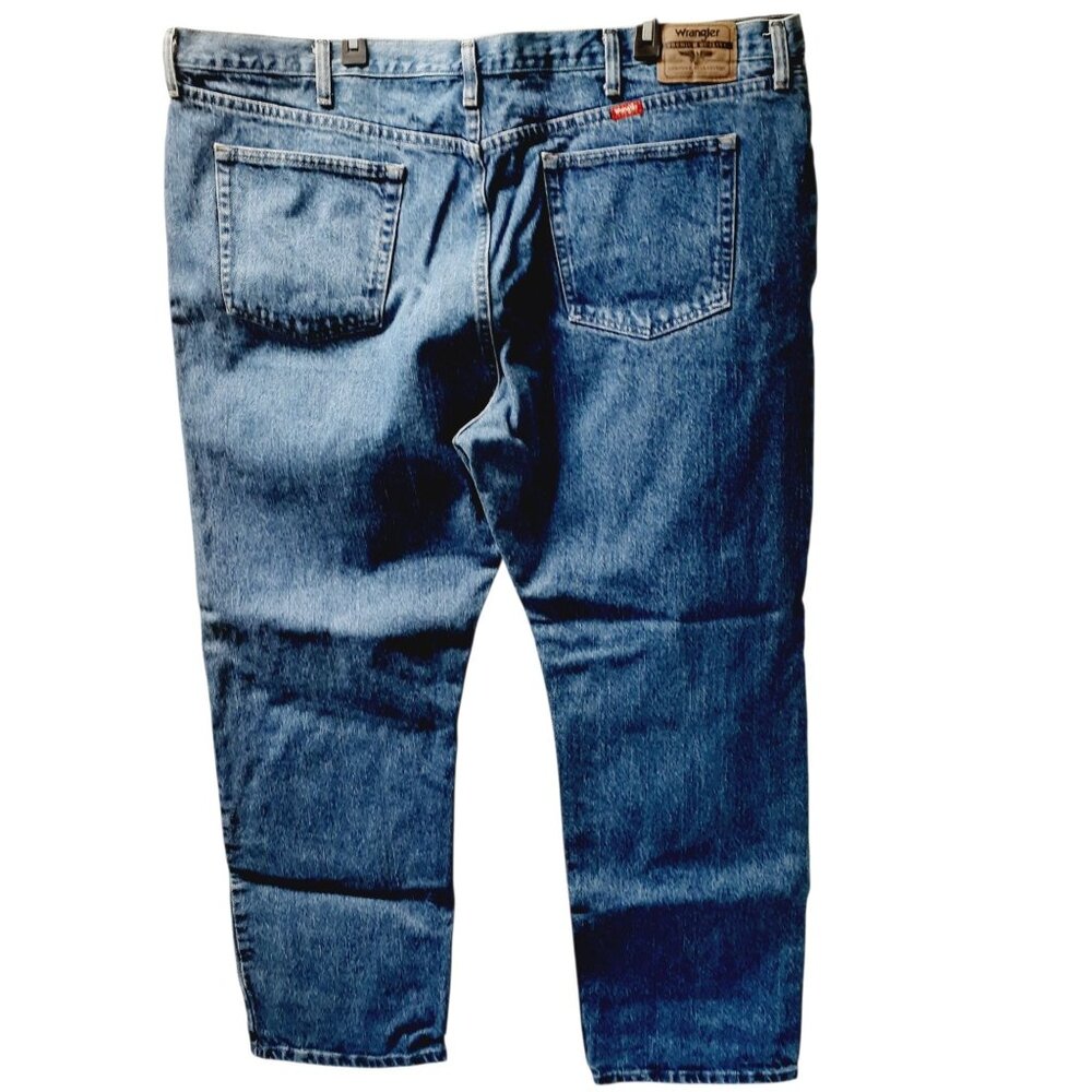 Wrangler Five Star Straight Jeans Mens Size 48x30 Blue Denim Regular Fit 96501DS - Picture 2 of 3